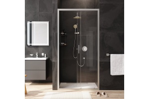 Душевая дверь AM.PM Gem 100х195 хром матовый стекло прозрачное - 2