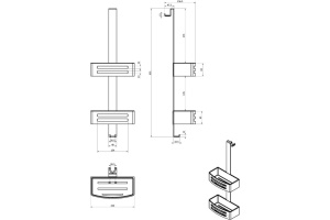 Полка Black&White Swan SN-5564 навесная - 2