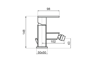 Смеситель для биде Rav Slezak Loira золото - 2