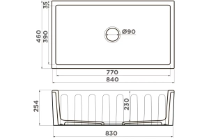 Мойка кухонная Omoikiri Mikura Natceramic/белый (4997080) - 2
