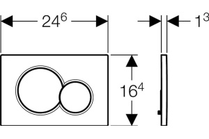 Кнопка смыва Geberit Sigma 01 115.770.21.5 хром - 2