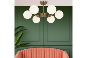 Люстра на штанге Eurosvet Frost 70154/6 латунь - 2