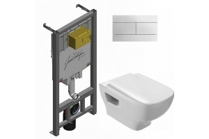 Комплект Jacob Delafon Struktura E21741RU-00 кнопка хром