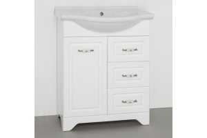 Мебель для ванной Style Line Олеандр-2 65 Люкс 3 ящика, белая - 2