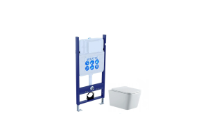 SET AQUATEK ЛИБРА N-14: Рама AQUATEK Standard INS-0000014 без клавиши и крепежа + Унитаз ЛИБРА New AQ0530N-00 с тонким сиденьем soft-close