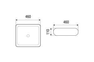 Раковина накладная Weltwasser WW ELBACH 3061 45 белый (10000003867) - 2