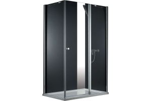 Душевой уголок Cezares Elena 120х100 хром стекло рифленое - 3