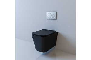 Унитаз подвесной Esbano Gartez с сиденьем микролифт, черный (ESUPGARTBM)