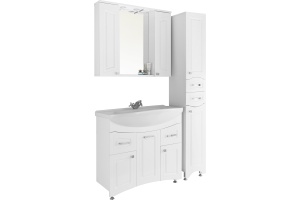 Зеркало-шкаф Vod-Ok Адам 90 белый - 2