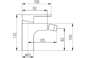 Смеситель для биде Rav Slezak Vltava черный матовый - золото - 3