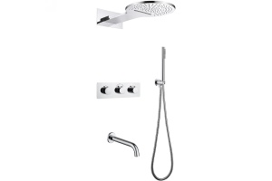 Душевая система Abber Wasser Kreis с термостатом хром