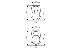 Крышка-сиденье Ideal Standard Ecco W302601 петли хром - 3