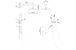 Душевая система Abber Wasser Kreis розовое золото - 2