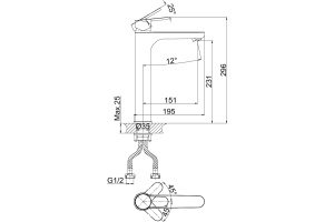 Смеситель D&K Rhein Marx для раковины DA1392001 - 3