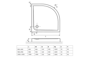 Душевой поддон Excellent Sense 80х80 белый - 2