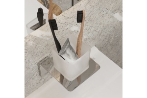 Подстаканник одинарный матовое стекло сплав металлов хром IDDIS Slide (SLISCG1i45) - 2