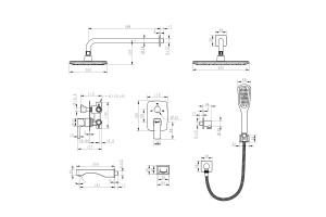 Душевой комплект Lemark Ursus LM7222BL - 2
