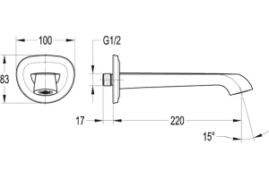 Излив Cezares Liberty F SC 01 для ванны - 2