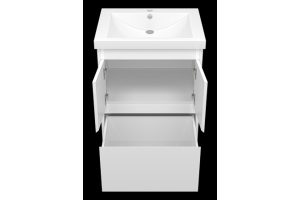 Тумба с раковиной Misty Алиса 58 белая глянцевая - 2