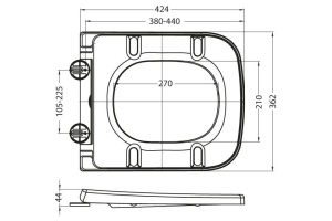 Сиденье для унитаза BelBagno Alpina белый (BB309SC) - 2