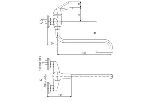 Смеситель для раковины Rav Slezak Sazava хром (SA001.5/22) - 2