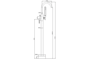 Смеситель напольный BelBagno Nova сатин матовый (NOV-FMT-IN) - 2