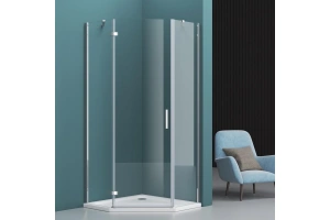 Душевой уголок BelBagno Kraft 90х90 L профиль хром стекло прозрачное