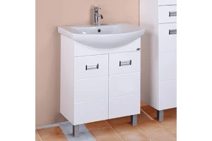 Тумба под раковину Onika Балтика 70 с корзиной для белья белый - 3