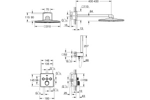 Душевой комплект Grohe Smart Control 34712000 - 3
