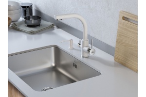  кухни Смеситель для кухни Paulmark Essen белый - хром - 2