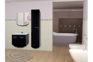 Тумба для комплекта Bellezza Версаль 90 черная 1 внутренний ящик - 3