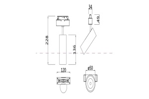 Трековый светодиодный светильник для магнитного шинопровода Maytoni Technical Focus Led TR019-2-10W4K-W - 2