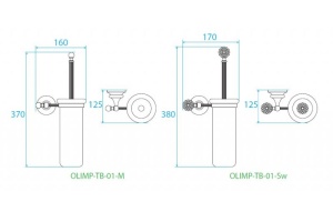 Ёршик для унитаза Cezares OLIMP (OLIMP-TB-03/24-Sw) - 3