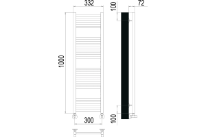Водяной полотенцесушитель Terminus Аврора П20 300х1000 Хром - 3