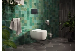 Кнопка смыва Berges Wasserhaus Novum F5 чёрный, матовый - 3