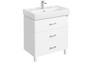 Тумба с раковиной напольная Aquaton Америна 70 М белый глянцевый