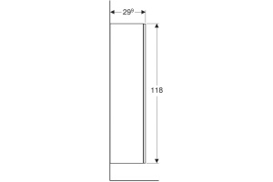 500.361.JR.1 Geberit Smyle Square Шкафчик боковой высокий с одной дверцей 1180 мм, цвет 