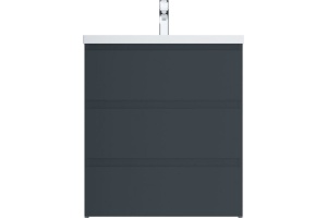 Тумба для комплекта AM.PM Gem S 75 графит матовый, напольная, с 3 ящиками - 3