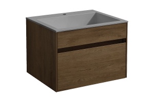 Тумба с раковиной Vincea Chiara 60 темное дерево