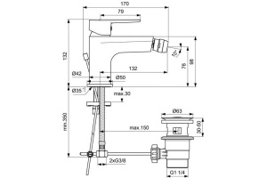 Смеситель для биде Ideal Standard Cerafine хром - 2