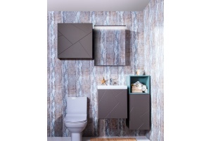 Тумба для комплекта Бриклаер Кристалл 50 софт графит - 3