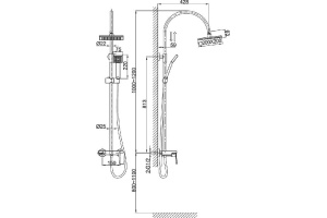 Душевая стойка D&K  (DA1323701C05) - 3
