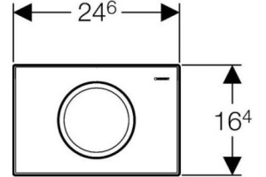 Кнопка смыва Geberit Delta 11 115.120.46.1 хром матовый - 2