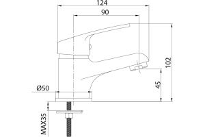 Смеситель для раковины Milardo Simp SIMSB00M01 - 3