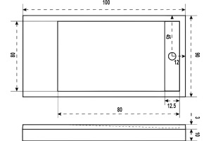 Поддон для душа Good Door Stella 100x90, с ножками и экраном - 3