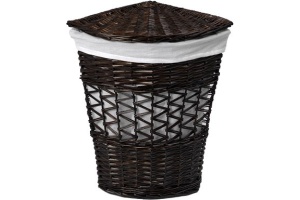 Корзина для белья Wasserkraft Salm WB-270-M темно-коричневая, средняя, угловая