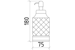 Дозатор Boheme Royal Cristal Chrome настольный - 2