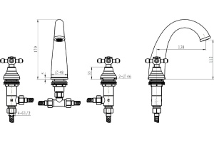 Смеситель Boheme Medici Presente 317 для раковины - 2