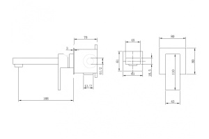 Смеситель для раковин Abber Daheim (AF8212B) - 3