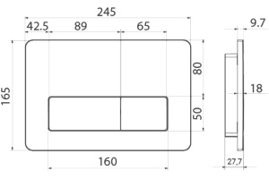 Кнопка смыва IDDIS Unifix белая глянцевая UNI10W0i77 - 3